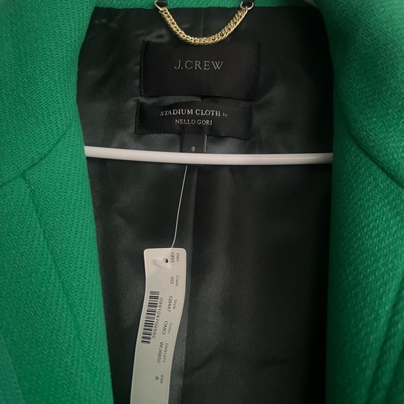 J. Crew Women's Vibrant Green Cacoon Coat Italian Stadium Cloth Wool - Picture 2 of 11
